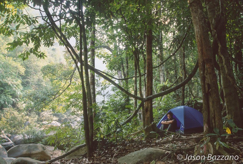 Me camping along a river in a jungle in Thailand a loooong time ago.